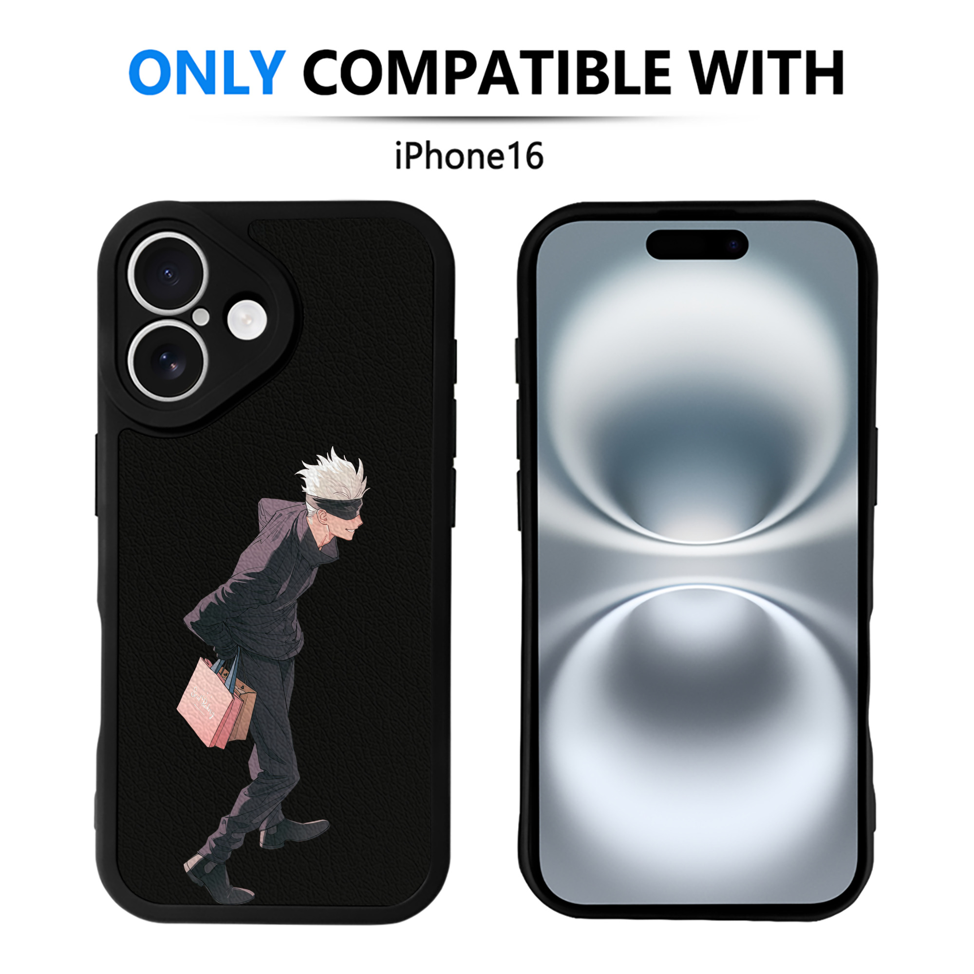 （画像用） 呪術廻戦 Jujutsu Kaisen 【iPhone 16シリーズ対応】シリコンスマホケース（レザー調） 材質：シリコン